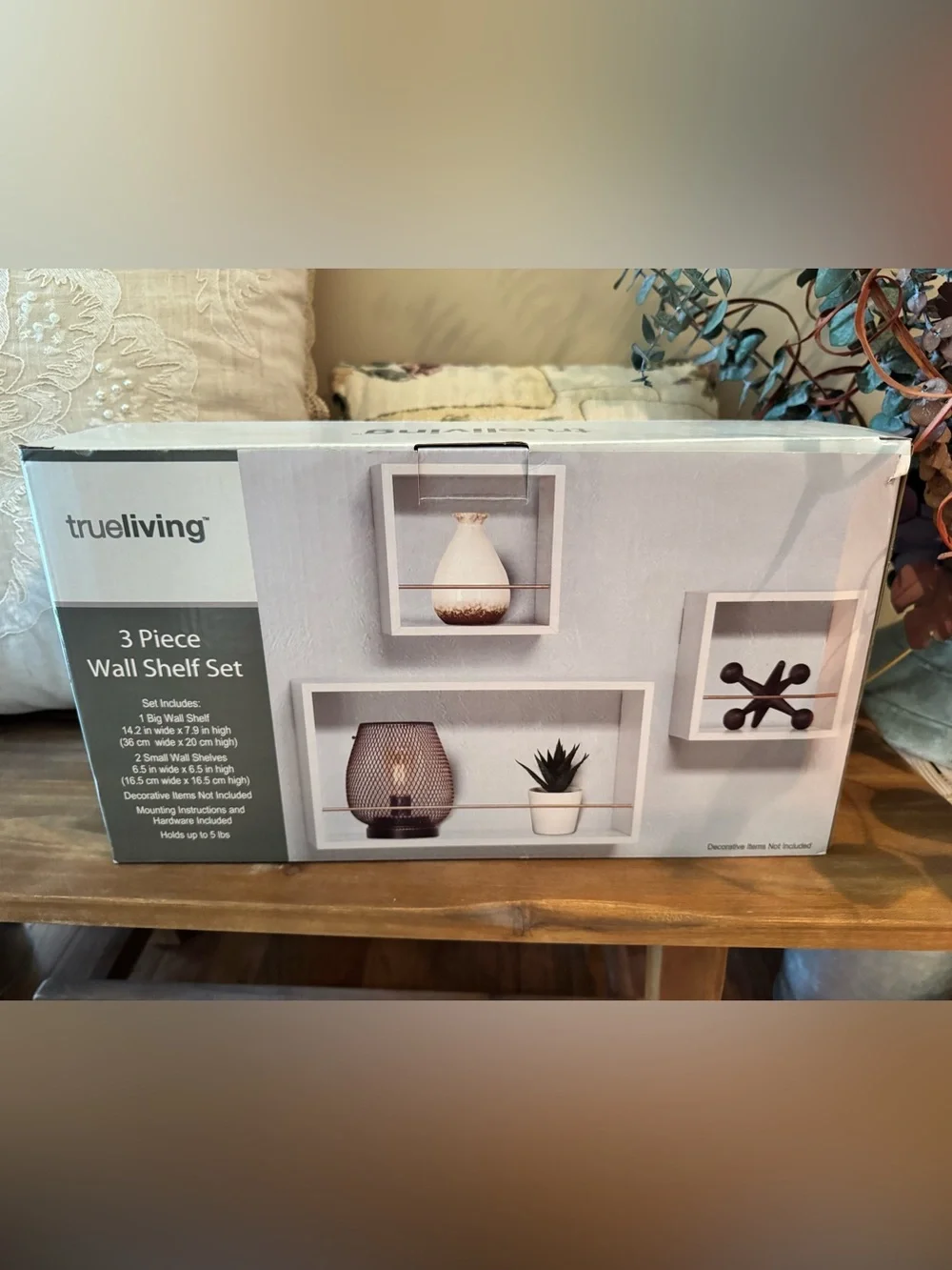 New! True Living 3 Piece Wall Shelf Set Very Stylish